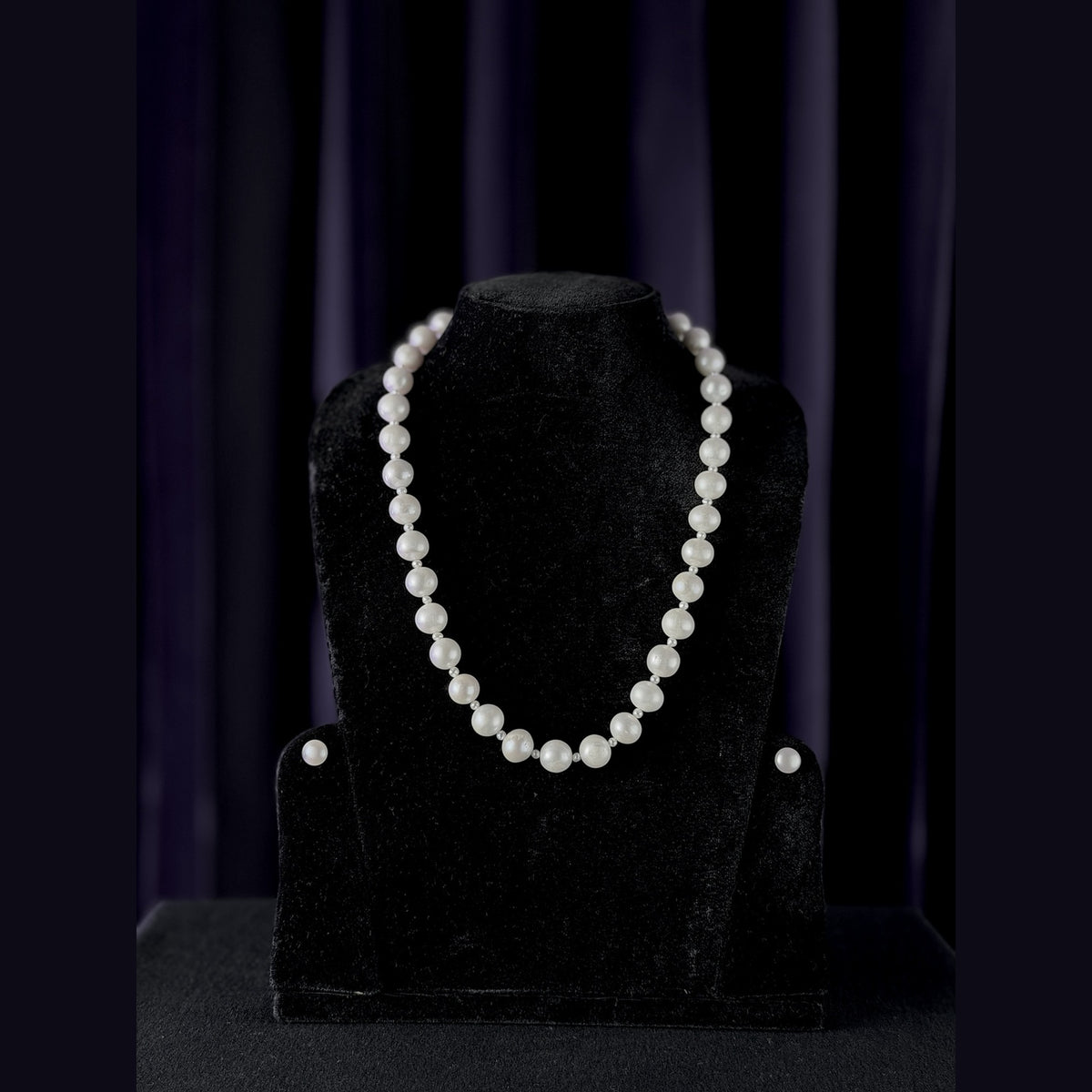 White Sea Pearl Necklace, 10 mm, 18 inches — view 2